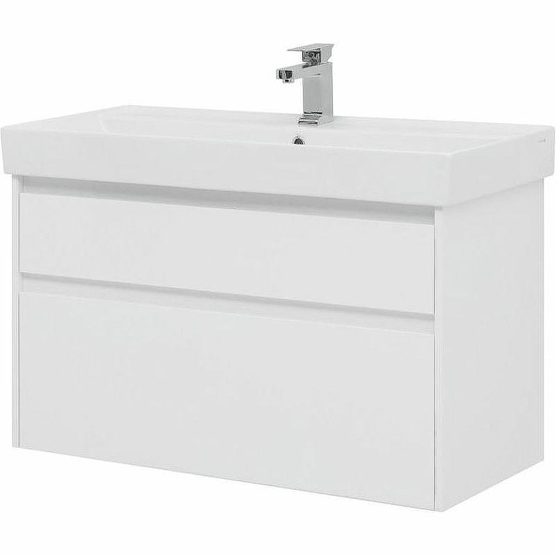 Тумба под раковину Aquanet Nova Lite Slim Synergy 100 249940 подвесная Белая глянцевая, купить, цена, заказать, магазин, доставка, скидка, промокод, купить, цена, заказать, магазин, доставка, скидка, промокод