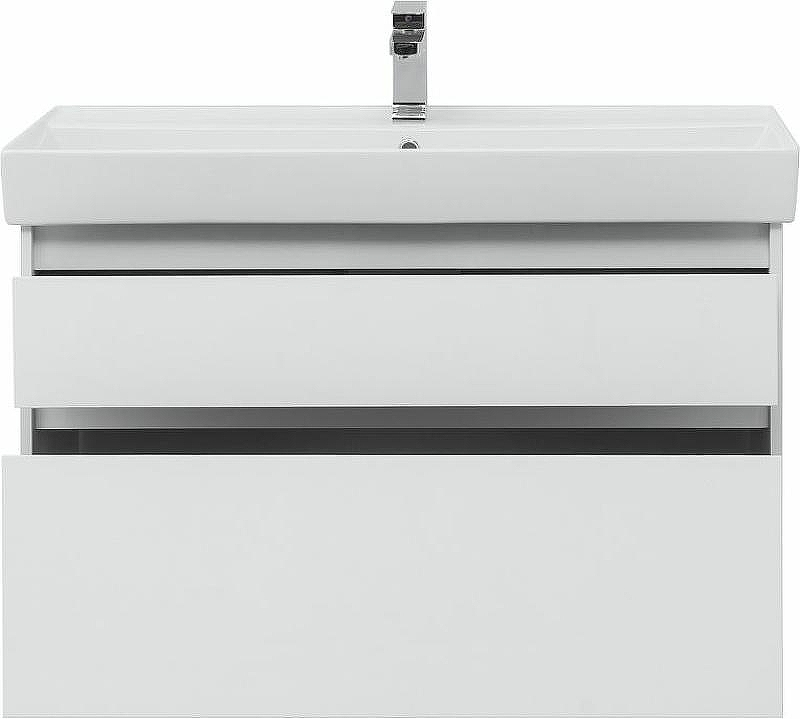 Тумба под раковину Aquanet Nova Lite Slim Synergy 100 249940 подвесная Белая глянцевая, купить, цена, заказать, магазин, доставка, скидка, промокод, купить, цена, заказать, магазин, доставка, скидка, промокод