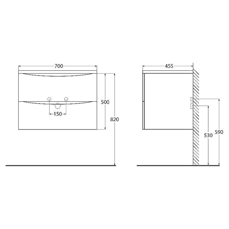 Тумба под раковину BelBagno 70 ACQUA-700-2C-SO-BL подвесная Bianco Lucido, купить, цена, заказать, магазин, доставка, скидка, промокод, купить, цена, заказать, магазин, доставка, скидка, промокод