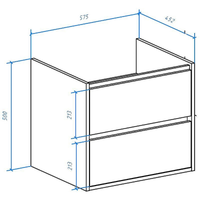 Тумба под раковину Bellezza Лоренцо 60 4639109270470 подвесная Дуб светлый
