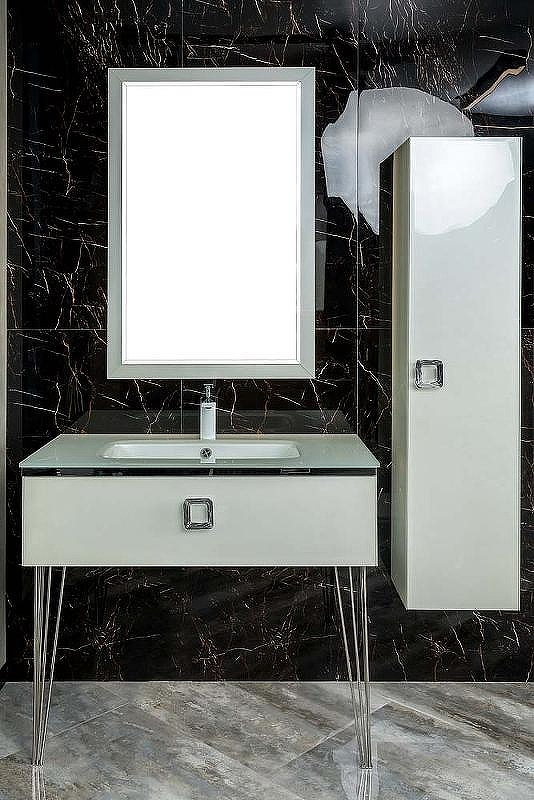 Тумба под раковину Boheme Armadi Art Lucido 80 770-080-W подвесная Жемчужный белый, купить, цена, заказать, магазин, доставка, скидка, промокод, купить, цена, заказать, магазин, доставка, скидка, промокод