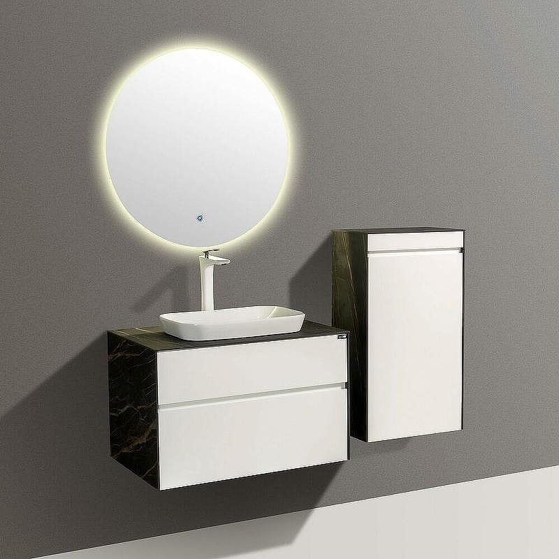 Тумба с раковиной Black&White Universe U907.800-1 80 907U800-1 подвесная White matt Lauren gold, купить, цена, заказать, магазин, доставка, скидка, промокод, купить, цена, заказать, магазин, доставка, скидка, промокод