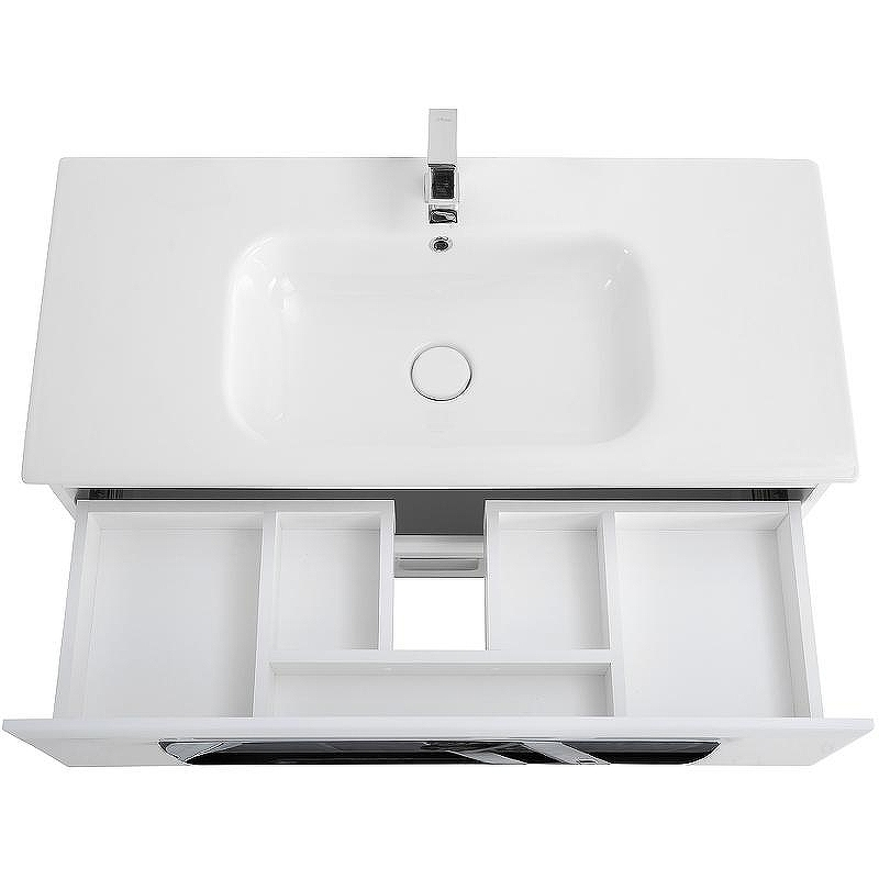 Тумба под раковину Cezares Eco-Cer 80 ECO-CER-800-2C-SO-BL подвесная Bianco Lucido без ручек, купить, цена, заказать, магазин, доставка, скидка, промокод, купить, цена, заказать, магазин, доставка, скидка, промокод