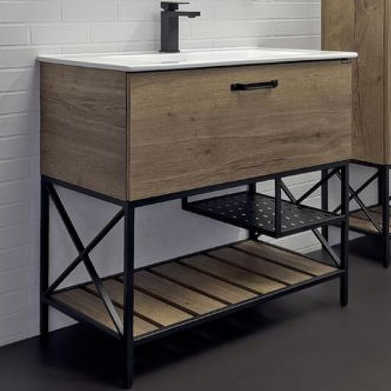 Тумба с раковиной Comforty Бредфорд 90 00-00009403 Дуб темный, купить, цена, заказать, магазин, доставка, скидка, промокод, купить, цена, заказать, магазин, доставка, скидка, промокод