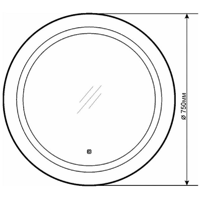 Зеркало Comforty Круг 75 00-00013782 с подсветкой с бесконтактным выключателем