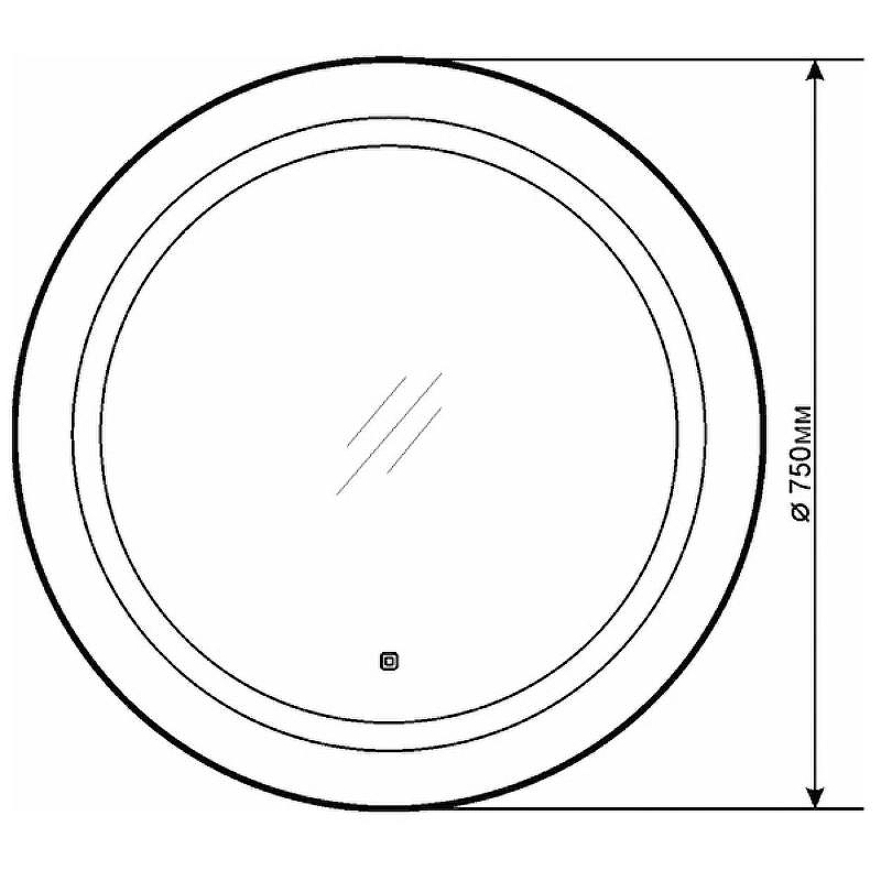 Зеркало Comforty Круг 75 00-00013782 с подсветкой с бесконтактным выключателем, купить, цена, заказать, магазин, доставка, скидка, промокод, купить, цена, заказать, магазин, доставка, скидка, промокод