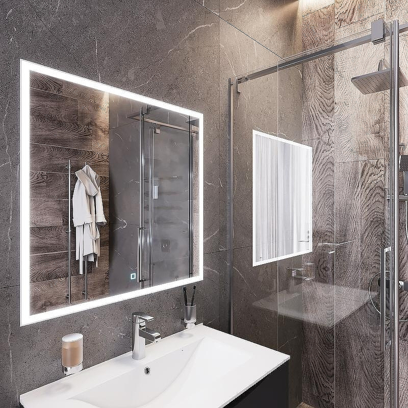 Зеркало Bond Cube 80x80 M44ZE-8080 с подсветкой с сенсорным выключателем, купить, цена, заказать, магазин, доставка, скидка, промокод, купить, цена, заказать, магазин, доставка, скидка, промокод