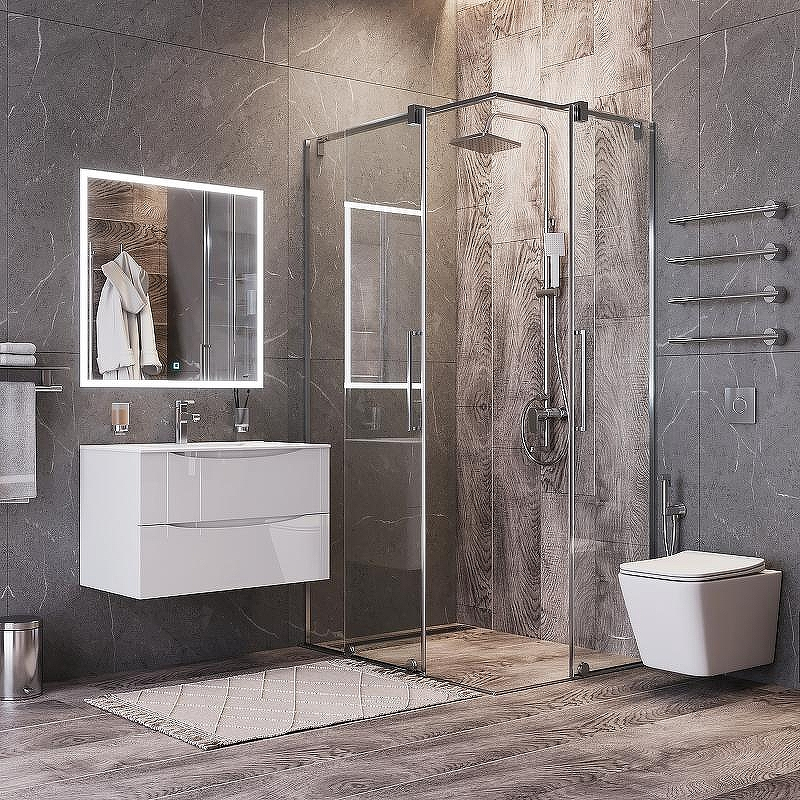 Зеркало Bond Cube 80x80 M44ZE-8080 с подсветкой с сенсорным выключателем, купить, цена, заказать, магазин, доставка, скидка, промокод, купить, цена, заказать, магазин, доставка, скидка, промокод