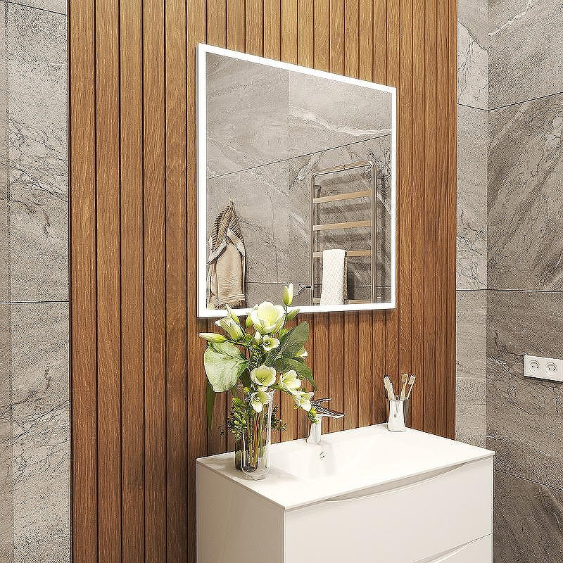 Зеркало Bond Cube 80x80 M44ZE-8080 с подсветкой с сенсорным выключателем, купить, цена, заказать, магазин, доставка, скидка, промокод, купить, цена, заказать, магазин, доставка, скидка, промокод