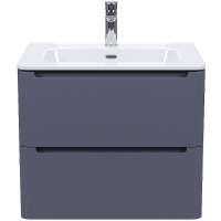 Тумба с раковиной Iddis Edifice 60 EDI60D0i95K подвесная Темно-серая, купить, цена, заказать, магазин, доставка, скидка, промокод, купить, цена, заказать, магазин, доставка, скидка, промокод