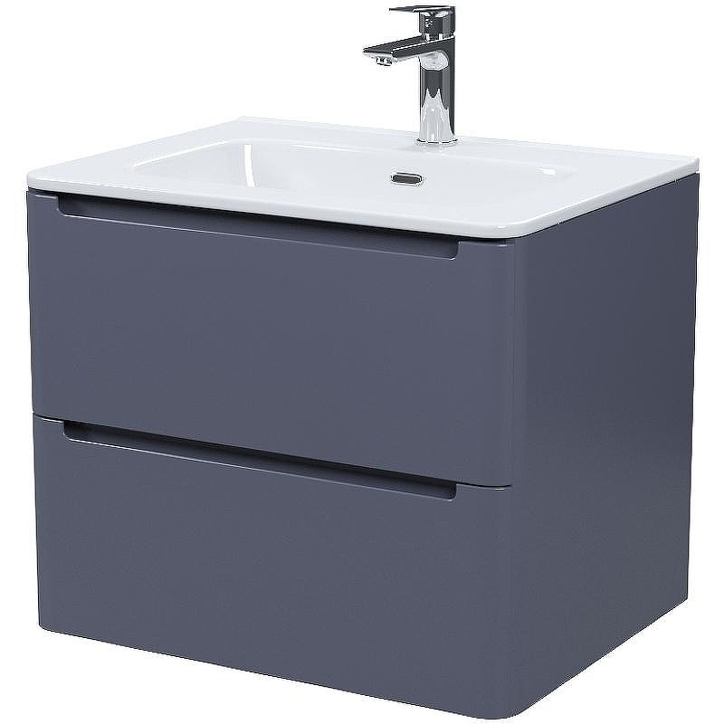 Тумба с раковиной Iddis Edifice 60 EDI60D0i95K подвесная Темно-серая, купить, цена, заказать, магазин, доставка, скидка, промокод, купить, цена, заказать, магазин, доставка, скидка, промокод