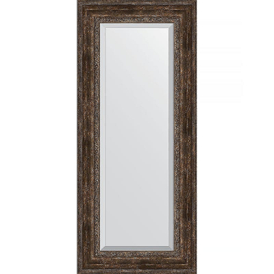 Зеркало Evoform Exclusive 142х62 BY 3534 с фацетом в багетной раме - Состаренное дерево с орнаментом 120