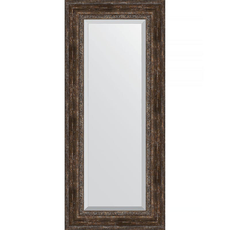 Зеркало Evoform Exclusive 142х62 BY 3534 с фацетом в багетной раме - Состаренное дерево с орнаментом 120, купить, цена, заказать, магазин, доставка, скидка, промокод, купить, цена, заказать, магазин, доставка, скидка, промокод