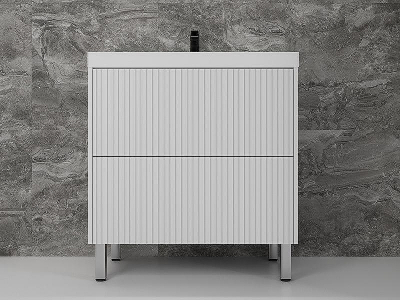 Тумба под раковину Style Line Стокгольм 80 ЛС-00002335 Белый рифленый софт