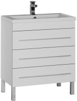 Тумба под раковину Aquanet Верона 75 178254 3 ящика Белая, купить, цена, заказать, магазин, доставка, скидка, промокод, купить, цена, заказать, магазин, доставка, скидка, промокод