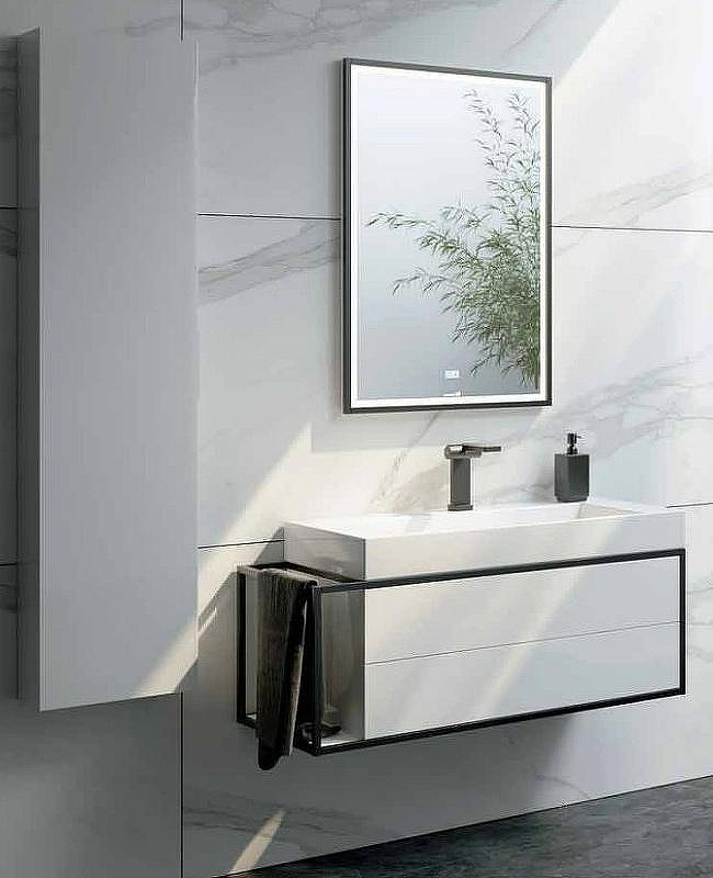 Тумба под раковину Clarberg Logic 80 R LOG0108R подвесная Белая, купить, цена, заказать, магазин, доставка, скидка, промокод, купить, цена, заказать, магазин, доставка, скидка, промокод