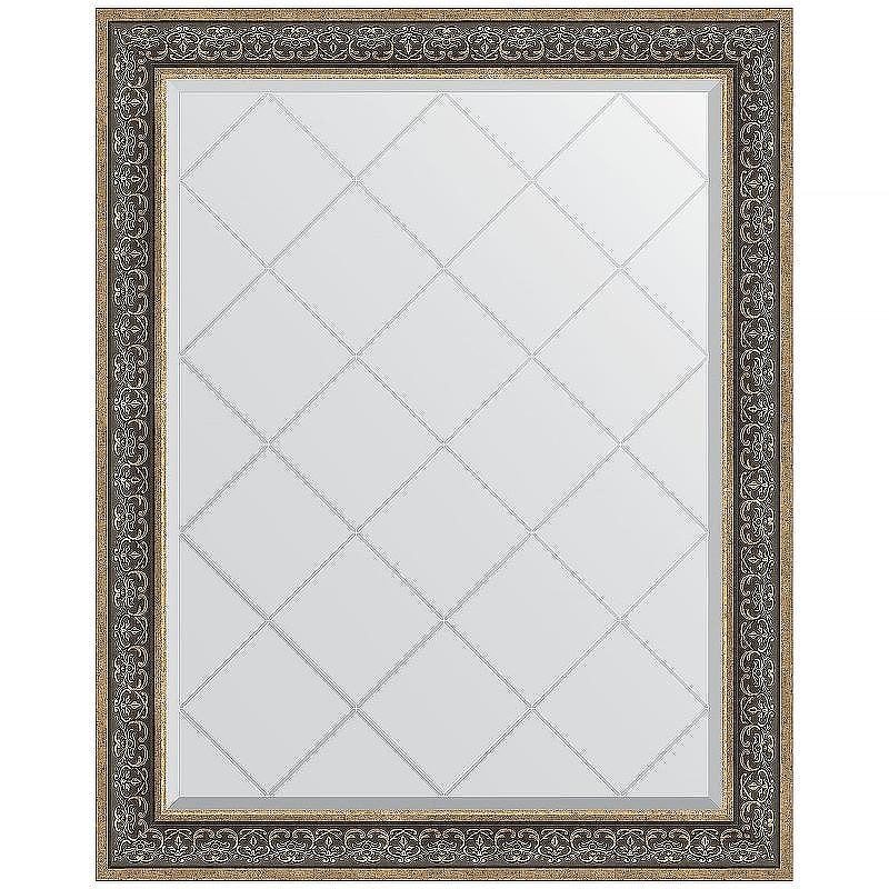 Зеркало Evoform Exclusive-G 124х99 BY 4379 с гравировкой в багетной раме - Вензель серебряный 101, купить, цена, заказать, магазин, доставка, скидка, промокод, купить, цена, заказать, магазин, доставка, скидка, промокод