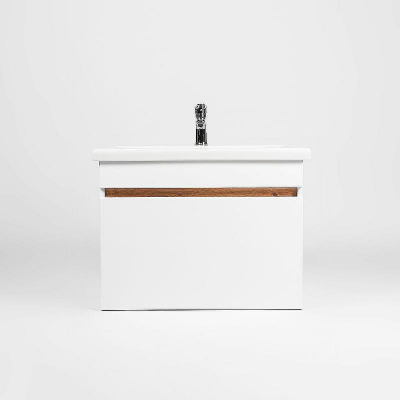 Тумба под раковину VIANT Мальта 70 VMAL70CO-T1YP подвесная Белая Дуб Вотан