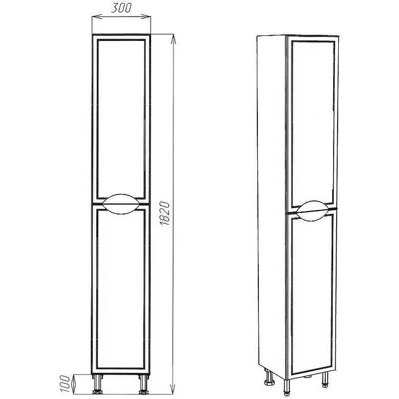 Шкаф пенал VIANT Лима 30 R VLIM300-PENR Белый, купить, цена, заказать, магазин, доставка, скидка, промокод, купить, цена, заказать, магазин, доставка, скидка, промокод