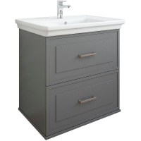 Тумба под раковину Sanflor Модена 75 С03221 подвесная Серая, купить, цена, заказать, магазин, доставка, скидка, промокод, купить, цена, заказать, магазин, доставка, скидка, промокод