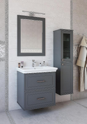 Тумба под раковину Sanflor Модена 75 С03221 подвесная Серая