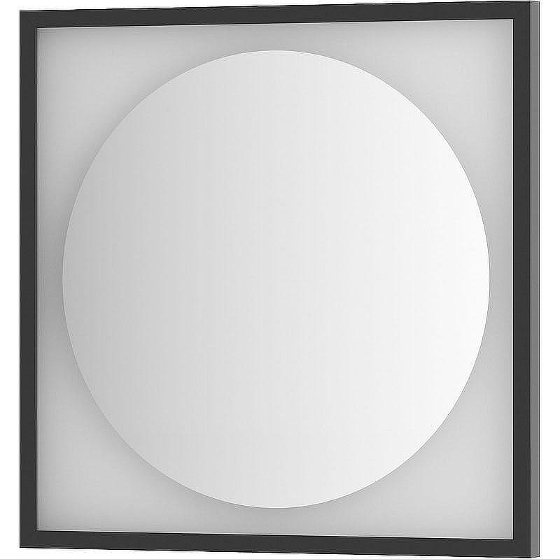 Зеркало Defesto Eclipce 60х60 DF 2231 с подсветкой 12W-3000К/в багетной раме/Без выключателя/Теплый белый свет/Черная рама, купить, цена, заказать, магазин, доставка, скидка, промокод, купить, цена, заказать, магазин, доставка, скидка, промокод