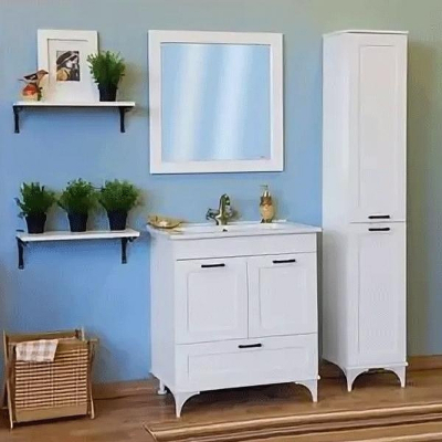 Шкаф пенал Sanflor Ванесса/2 34 R С000005884 Белый