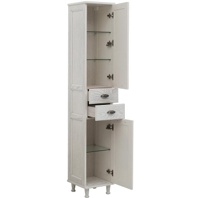 Шкаф пенал Aquanet Тесса 35 201807 Жасмин Серебро