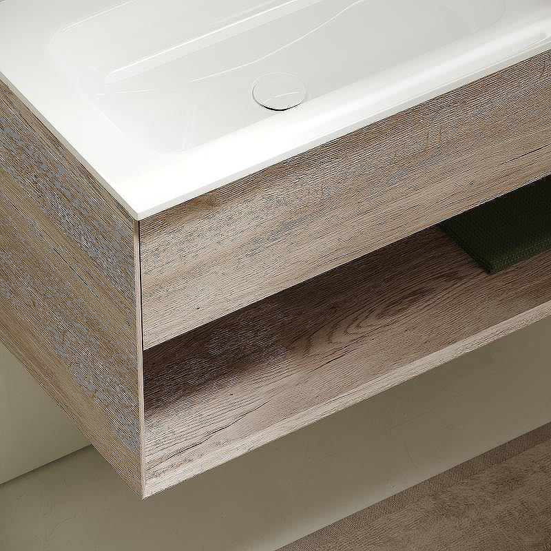 Тумба под раковину Sancos Marmi 1.0 100 L MR1.0100LEG подвесная Дуб галифакс натуральный, купить, цена, заказать, магазин, доставка, скидка, промокод, купить, цена, заказать, магазин, доставка, скидка, промокод