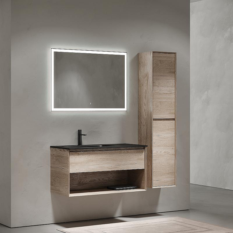 Тумба под раковину Sancos Marmi 1.0 100 L MR1.0100LEG подвесная Дуб галифакс натуральный, купить, цена, заказать, магазин, доставка, скидка, промокод, купить, цена, заказать, магазин, доставка, скидка, промокод