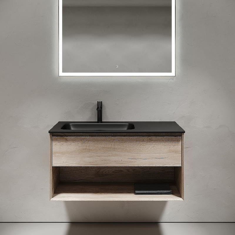 Тумба под раковину Sancos Marmi 1.0 100 L MR1.0100LEG подвесная Дуб галифакс натуральный, купить, цена, заказать, магазин, доставка, скидка, промокод, купить, цена, заказать, магазин, доставка, скидка, промокод