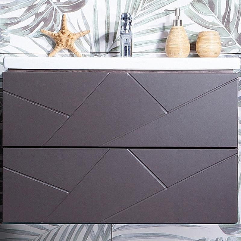 Тумба под раковину Бриклаер Кристалл 70 4627125414527 подвесная Софт Графит Ясень Анкор темный, купить, цена, заказать, магазин, доставка, скидка, промокод, купить, цена, заказать, магазин, доставка, скидка, промокод