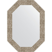 Зеркало Evoform Octagon 52x72 BY 7101 в багетной раме - Соты титан 70, купить, цена, заказать, магазин, доставка, скидка, промокод, купить, цена, заказать, магазин, доставка, скидка, промокод