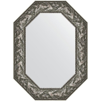 Зеркало Evoform Polygon 78х58 BY 7225 в багетной раме - Византия серебро 99, купить, цена, заказать, магазин, доставка, скидка, промокод, купить, цена, заказать, магазин, доставка, скидка, промокод