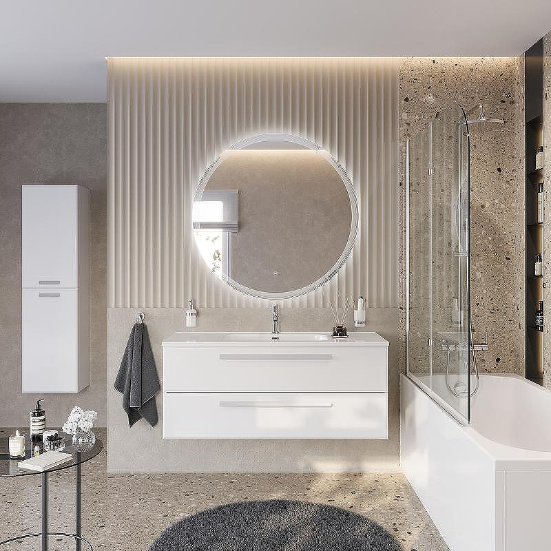 Тумба под раковину Cezares Eco-Cer-N 120 ECO-CER-N-1200-2C-SO-BO подвесная Bianco Opaco без ручек, купить, цена, заказать, магазин, доставка, скидка, промокод, купить, цена, заказать, магазин, доставка, скидка, промокод