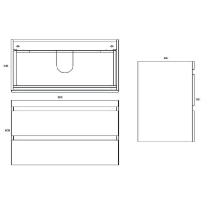 Тумба под раковину Alcora Luxury 100 47715 подвесная Белая