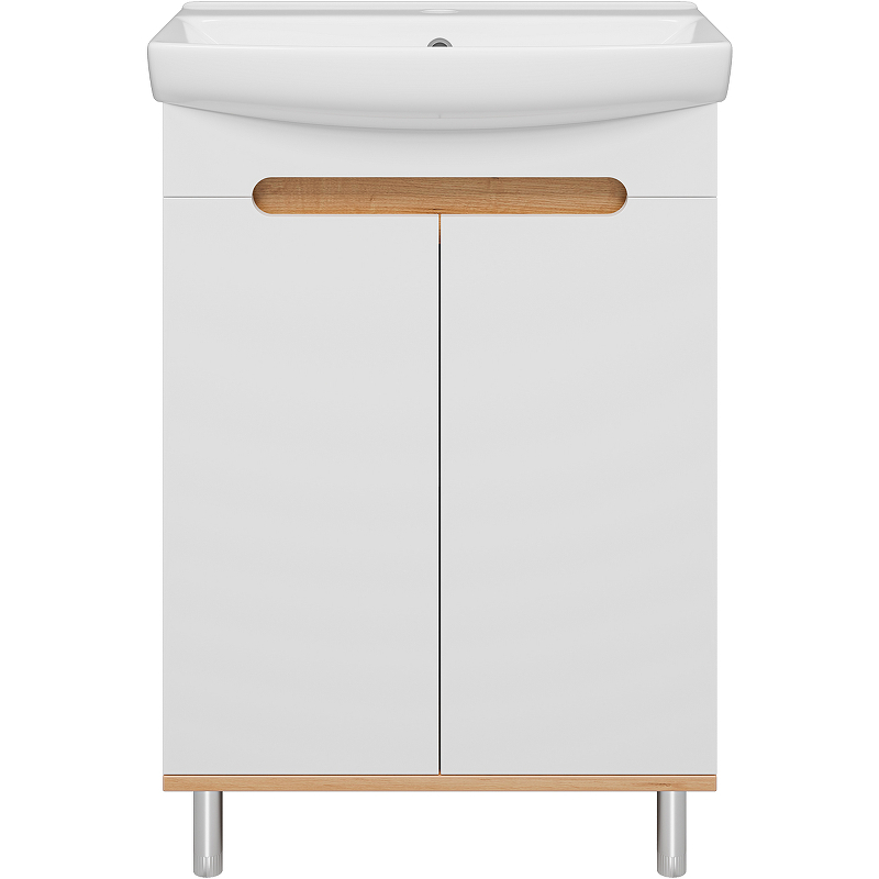 Тумба с раковиной Misty Сканди 60 УТ000023167 Белая Дуб крафт золотой Антрацит, купить, цена, заказать, магазин, доставка, скидка, промокод, купить, цена, заказать, магазин, доставка, скидка, промокод