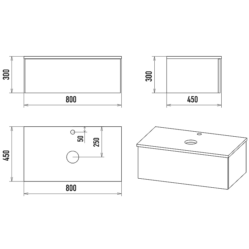 Тумба под раковину Misty Ива 80 П-Ива-01080-481Я подвесная Графит Дуб Вотан, купить, цена, заказать, магазин, доставка, скидка, промокод, купить, цена, заказать, магазин, доставка, скидка, промокод