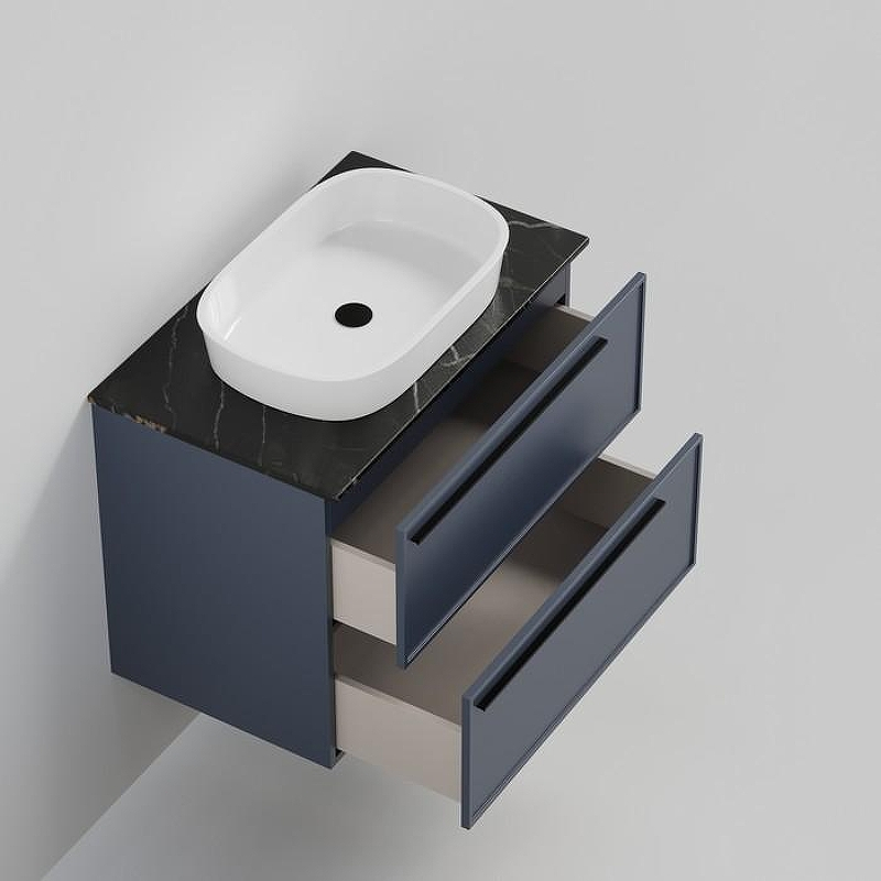 Тумба под раковину La Fenice Elba Twin 80 FNC-01-ELB-BG-80-2 подвесная. Синяя матовая, купить, цена, заказать, магазин, доставка, скидка, промокод, купить, цена, заказать, магазин, доставка, скидка, промокод