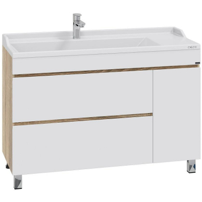 Тумба под раковину СанТа Марс 120 700423 Белая Янтарное дерево