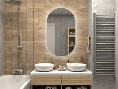 Зеркало Misty Титавин 65 ТИТ-02-65/110-14 с подсветкой с бесконтактным выключателем и подогревом