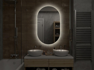 Зеркало Misty Титавин 65 ТИТ-02-65/110-14 с подсветкой с бесконтактным выключателем и подогревом