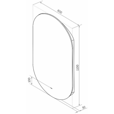 Зеркало Misty Титавин 65 ТИТ-02-65/110-14 с подсветкой с бесконтактным выключателем и подогревом
