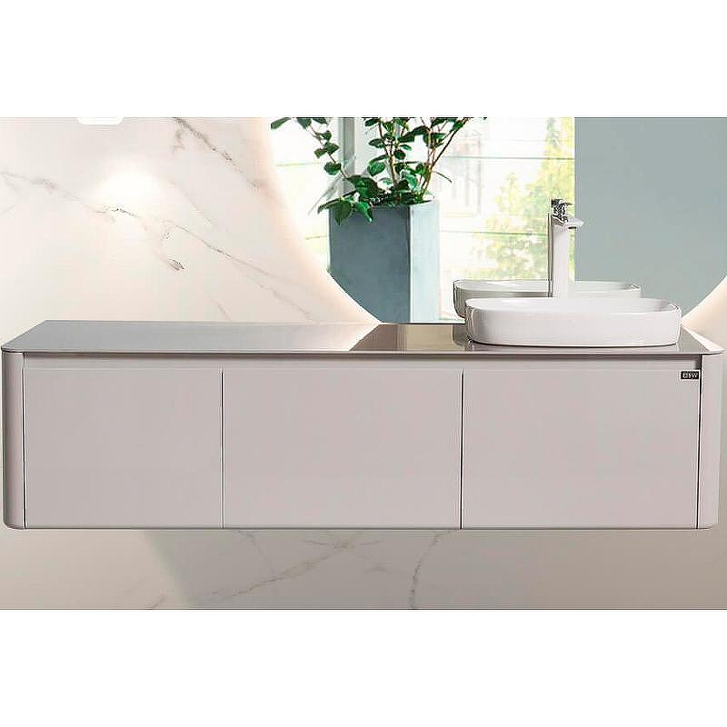 Тумба с раковиной Black&White Universe U915.1600R 160 R 9151601 подвесная Glossy light grey, купить, цена, заказать, магазин, доставка, скидка, промокод, купить, цена, заказать, магазин, доставка, скидка, промокод