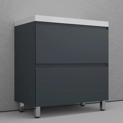 Тумба под раковину Style Line Манхэттен 80 ЛС-00002372 цвет Графит