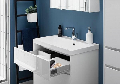 Тумба с раковиной Aquanet Латина 80 212836 подвесная Белая