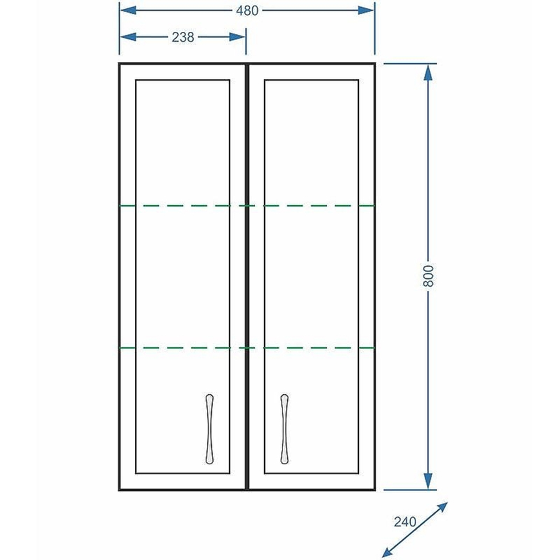 Подвесной шкаф Stella Polar Концепт 48 SP-00000139 Белый, купить, цена, заказать, магазин, доставка, скидка, промокод, купить, цена, заказать, магазин, доставка, скидка, промокод