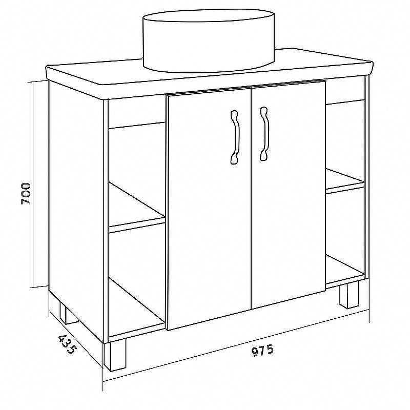 Тумба под раковину Grossman Флай 100 101001 Дуб сонома Белая, купить, цена, заказать, магазин, доставка, скидка, промокод, купить, цена, заказать, магазин, доставка, скидка, промокод