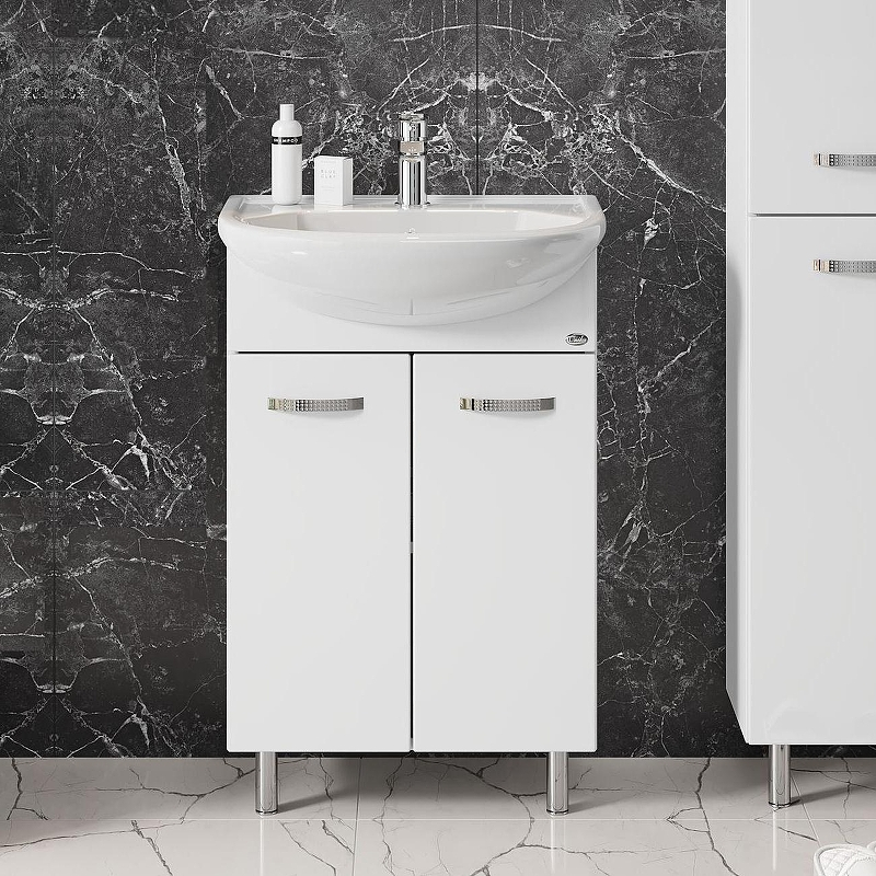 Тумба под раковину Onika Коралл 50 105032 цвет Белый, купить, цена, заказать, магазин, доставка, скидка, промокод, купить, цена, заказать, магазин, доставка, скидка, промокод