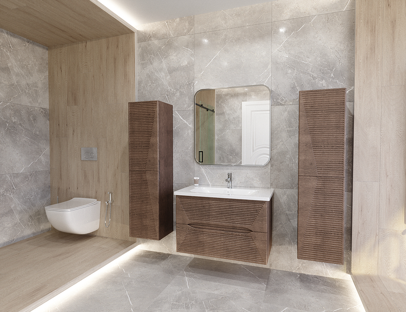 Тумба под раковину Caprigo Modo Terza 80 35613-RF15 подвесная цвет Скайрос, купить, цена, заказать, магазин, доставка, скидка, промокод, купить, цена, заказать, магазин, доставка, скидка, промокод